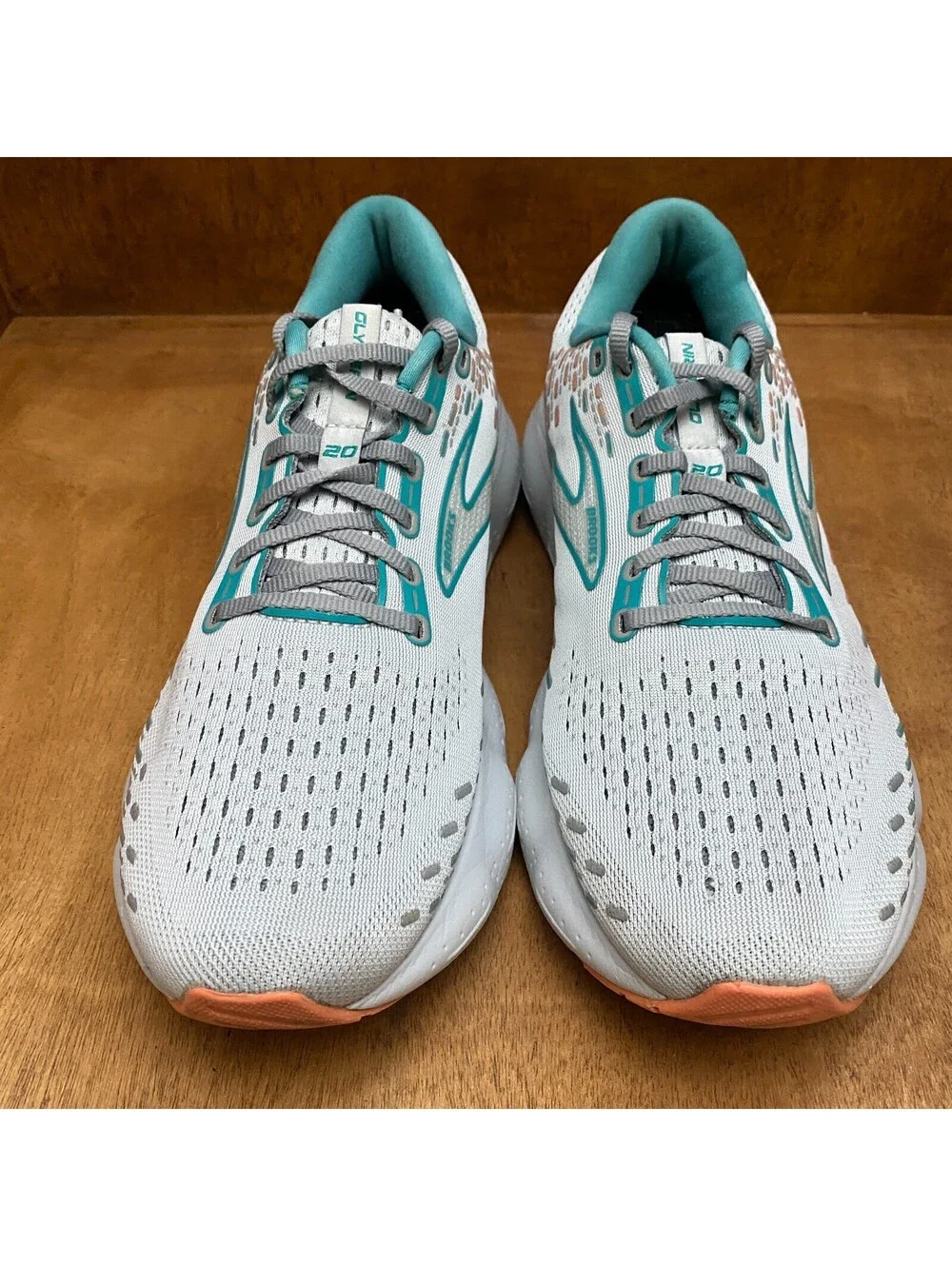 Brooks Glycerin 20 Running Shoes Womens 11.5 Oyster Latigo Bay Coral 1203691B061